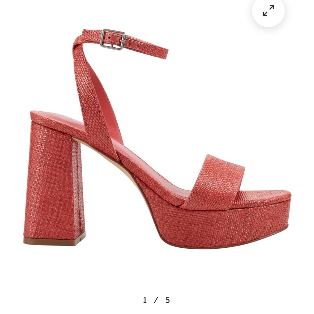 SADEL PLATFORM SANDAL with Ankle Strap, size 6